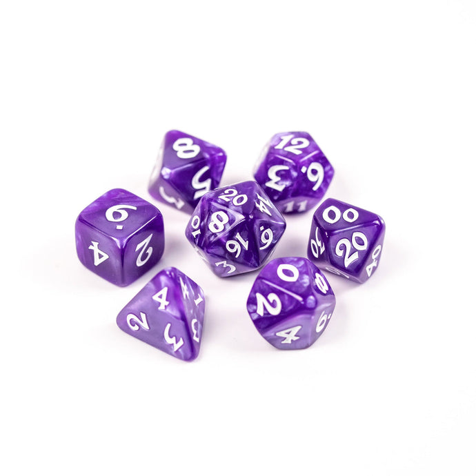 7Pc Rpg Set - Elessia Essentials - Purple With White