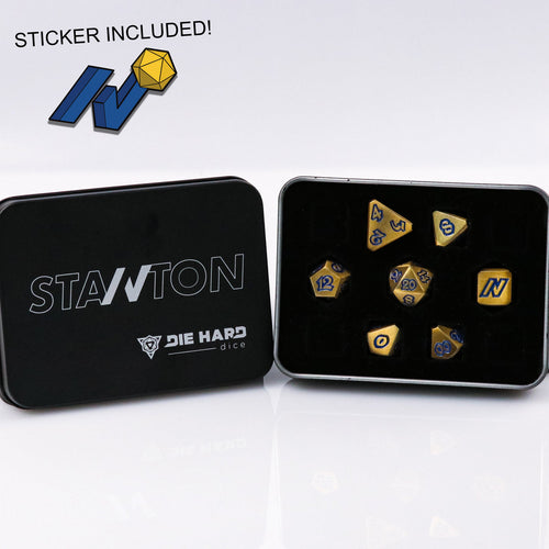 7pc RPG Set - Lumina Golden Gridiron - Johnny Stanton x Die Hard Dice