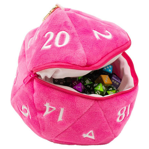 Dice Bag: D20 Plush: Pink