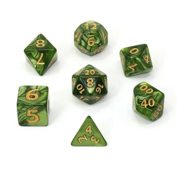 Die Hard Dice - Mega Dice - Green Swirl W/ Gold