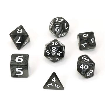 Die Hard Dice - Mega Dice - Black Swirl W/ White