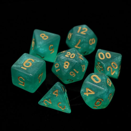 7 Piece Rpg Set - Hakuro With Gold