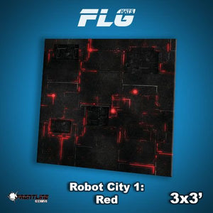 Flg Mats: Robot City 1: Red 24" X 14"
