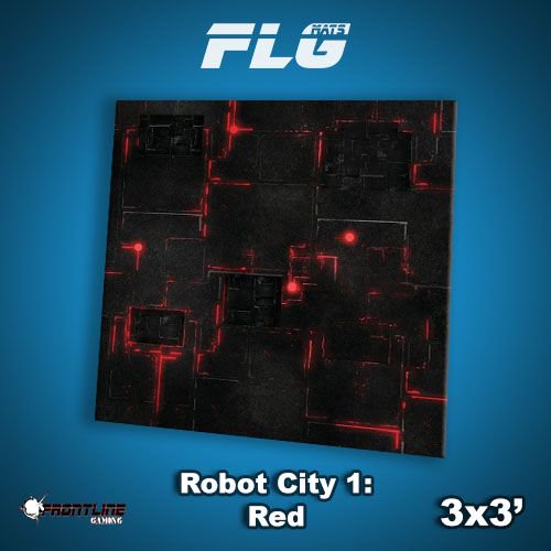 Flg Mats: Robot City 1: Red 3X3'