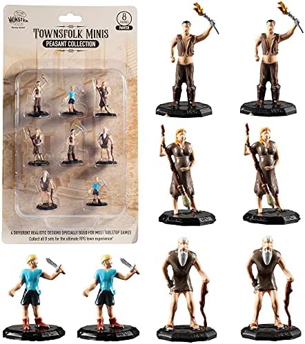 Monster Townsfolk Minis: Painted Peasant Collection (8 Pack)

