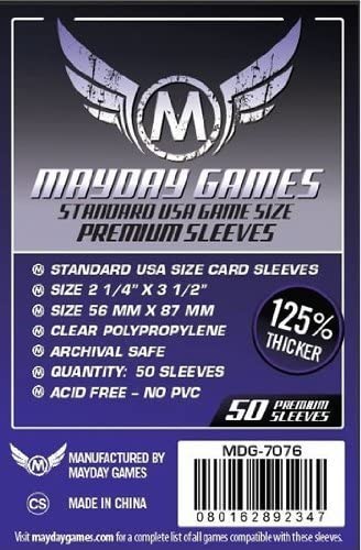 Mayday Sleeves: Standard Usa 56Mm X 87Mm Purple