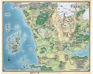Dungeons And Dragons: Sword Coast Adventurer's Guide - Faerun Map