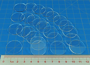 Miniature Bases Circluar 25Mm 1.5Mm Clear (10)