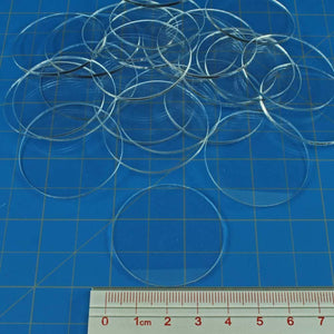 Miniature Bases, Circular, 40Mm, 1.5Mm Clear (10)