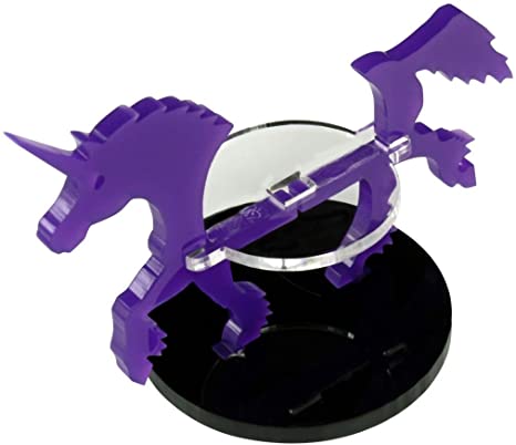 Unicorn Character Mount With 40Mm Circular Base Purple