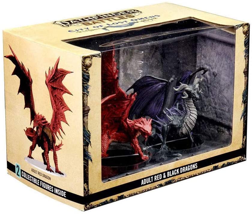 CITY OF LOST OMENS PREMIUM FIGURE SET: RED AND BLACK ADULT DRAGONS