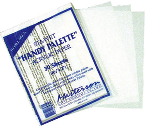 Masterson Sta-Wet Handy Palette Pack Of 30 Handy Palette Acrylic Paper 8 1/2 In. X 7 In.,White