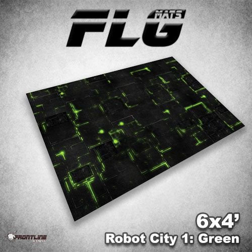 Flg Mats: Robot City 1: Green 6X4'