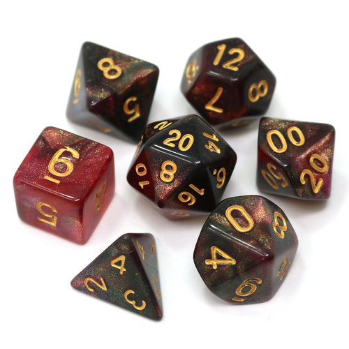 7 Piece RPG Set - Midnight Rose