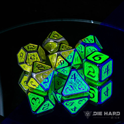 7 Piece Rpg Set - Afterdark Drakona Phosphor