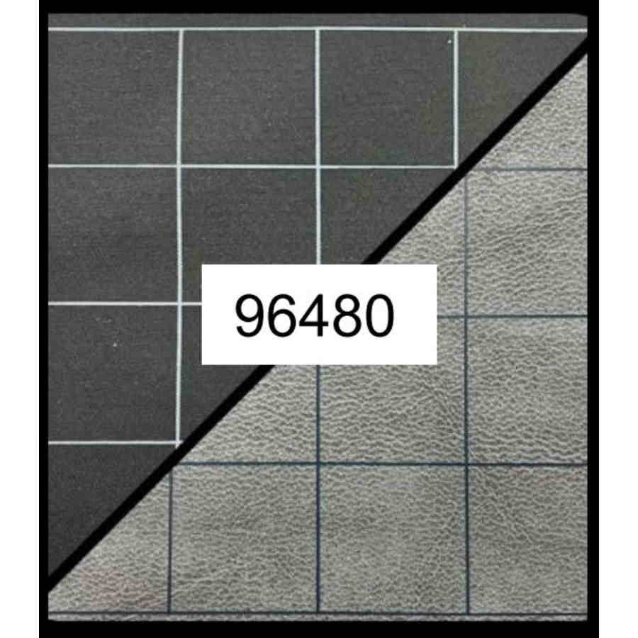 Battlemat Reversible (1-Inch): Black-Grey Squares (23.5 Inches X 26 Inches)
