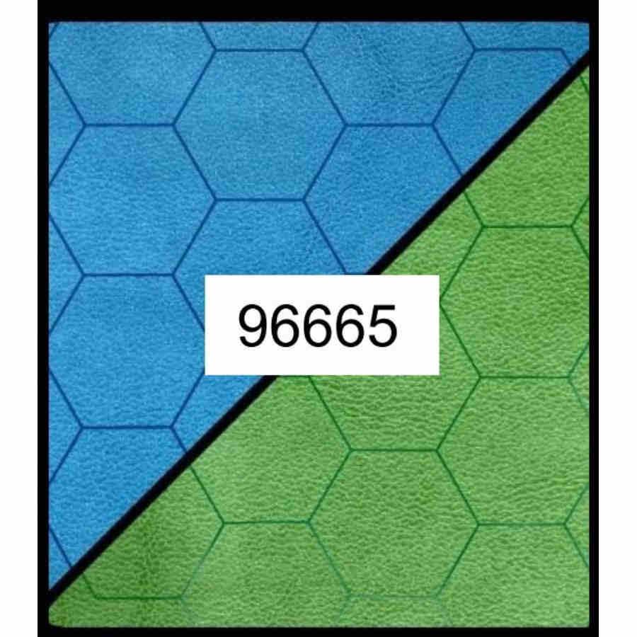 Battlemat Reversible (1-Inch): Blue-Green Hexes (23.5 Inches X 26 Inches)

