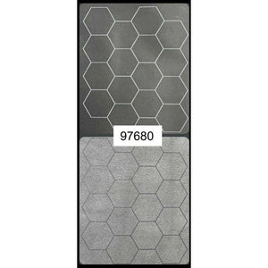 Megamat Reversible (1-Inch): Black-Grey Hexes (34.5 Inches X 48 Inches)
