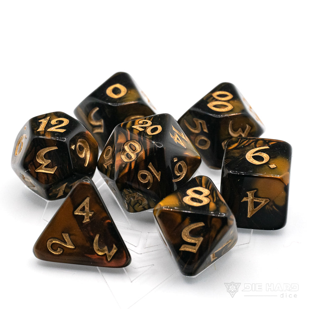 7 Piece RPG Set - Elessia - Changeling with Gold