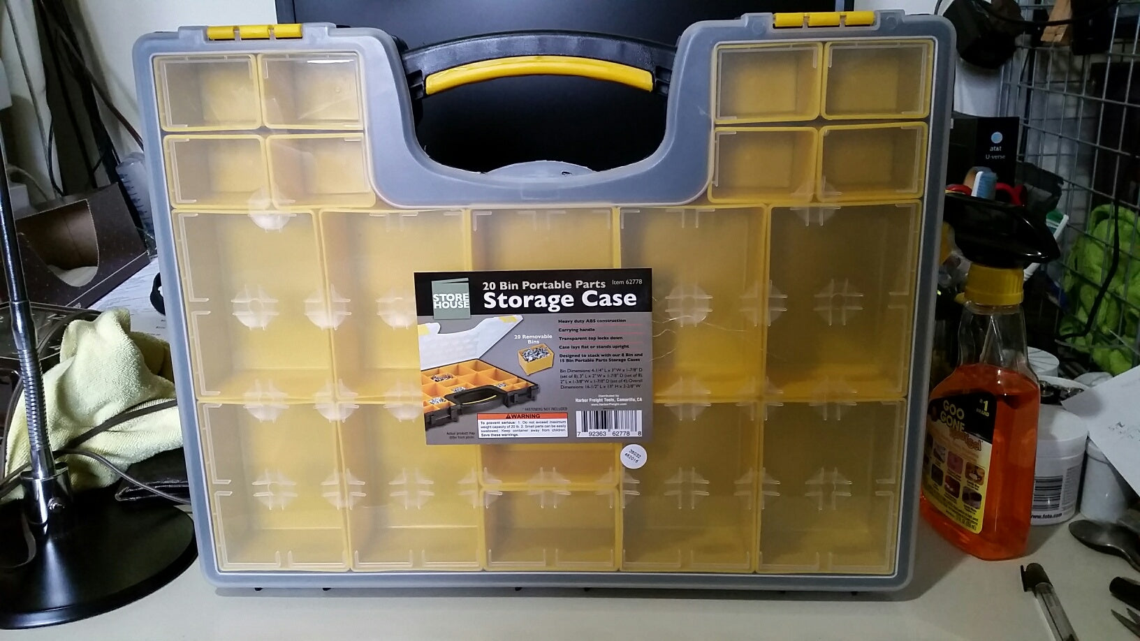 8 Bin Portable Parts Storage Case