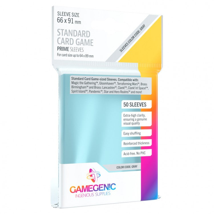 Gamegenic Prime Board Game Sleeves: Standard (Gray)