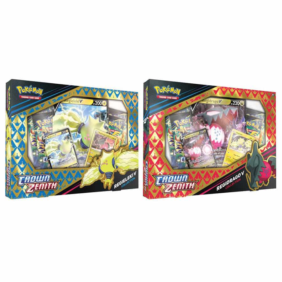 Pokemon Tcg: Crown Zenith: Regieleki V And Regidrago V Collection Box Release 01-20-23