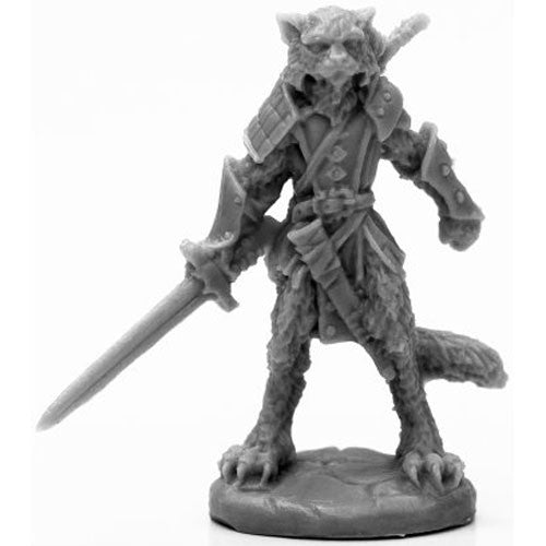 Bones Black: Catfolk Warrior