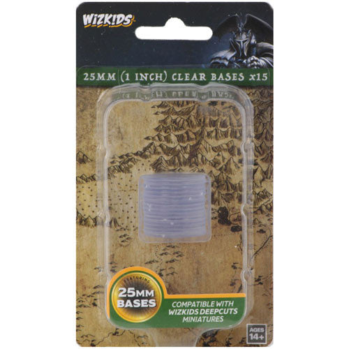 Wizkids Deep Cuts Unpainted Miniatures: 25Mm Round Base (15) Clear